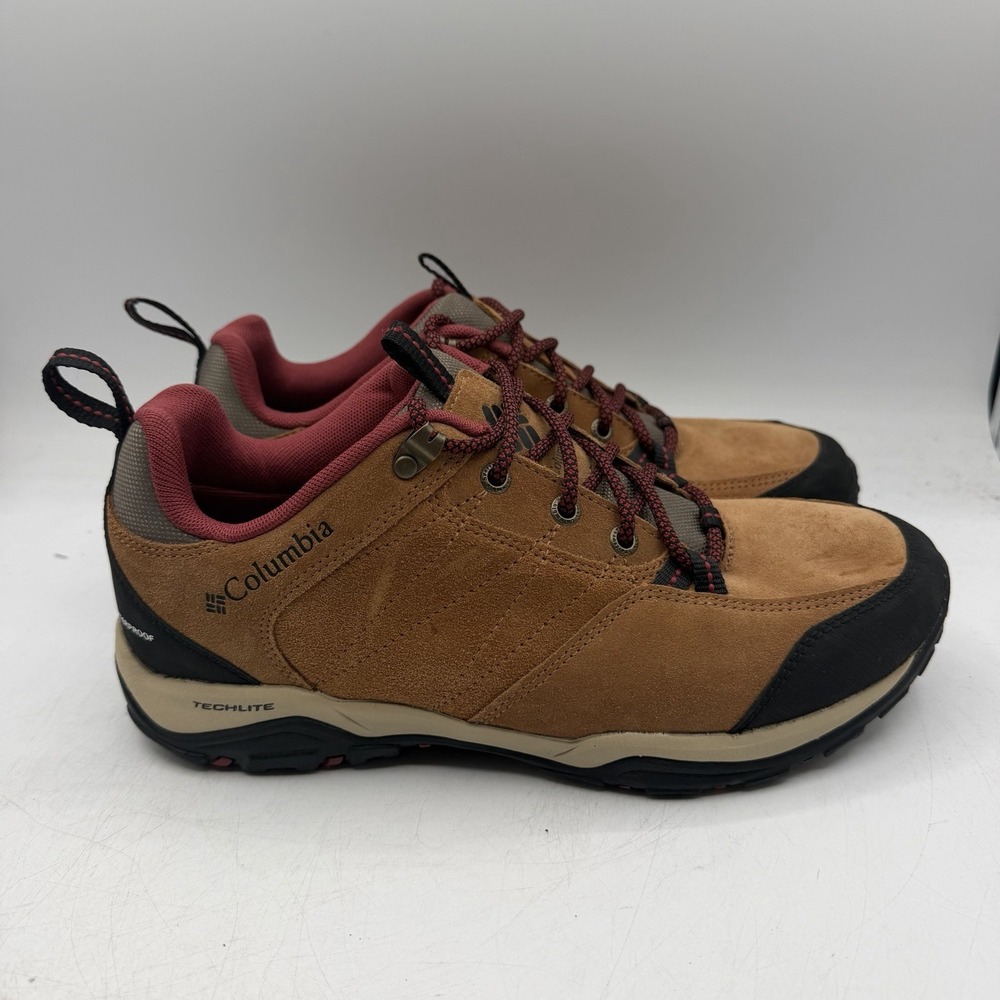 Columbia Mount Carmel Low Shoes Womens Sz 10 Brown Suede Waterproof Hiking